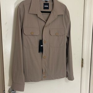 BOSS NWT Carper bomber jacket lightweight dark taupe size 40R